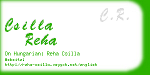 csilla reha business card